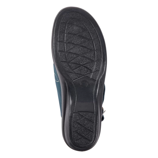 Vermont Country Store Women's Beautiful Blossoms Adjustable Leather Sandals Blue 10 Vermont Country Store Women's Beautiful Blossoms Adjustable Leather Sandals Blue - Image 8