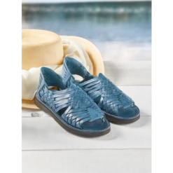 Vermont Country Store Women's Leather Huarache Sandals Red -Cheap Nasty Store unnamed file 107