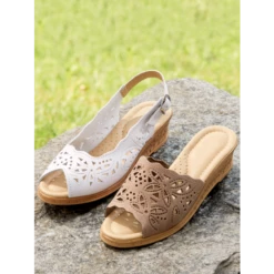 Vermont Country Store Women's Leather Cutwork Slingbacks Black -Cheap Nasty Store unnamed file 112