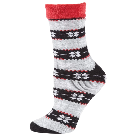 Vermont Country Store Women's Cabin Fleece Slipper Socks, 2 Pairs 4 Vermont Country Store Women's Cabin Fleece Slipper Socks, 2 Pairs - Image 2