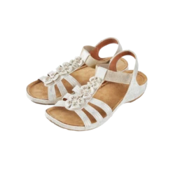 Vermont Country Store Women's Flex Step Floral Slingback Sandals Gold -Cheap Nasty Store unnamed file 136