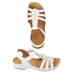 Vermont Country Store Women's Flex Step Floral Slingback Sandals Gold -Cheap Nasty Store unnamed file 138