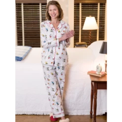 Women's Peanuts Snow Fun Pajamas White