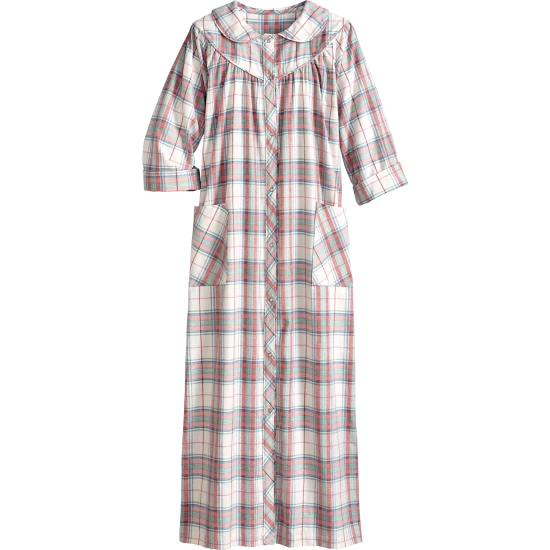 Lanz Of Salzburg Lanz White Doves Cotton Flannel Nightgown Blue 6 Lanz Of Salzburg Lanz White Doves Cotton Flannel Nightgown Blue - Image 4