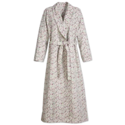 Vermont Country Store Women's Portuguese Cotton Flannel Nightshirt Pastel Plaid