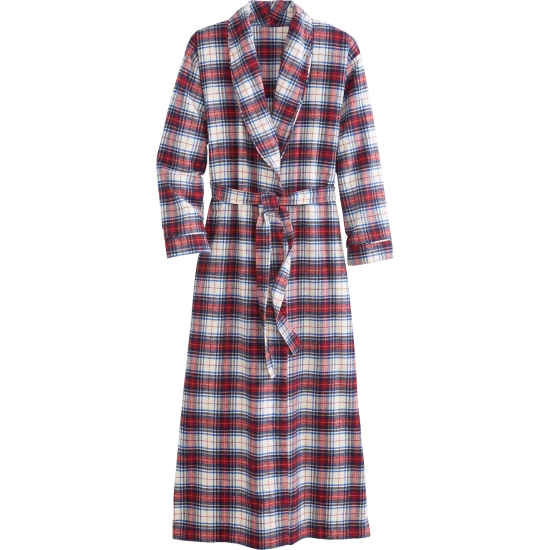 Vermont Country Store Women's Portuguese Cotton Flannel Nightshirt Pastel Plaid 8 Vermont Country Store Women's Portuguese Cotton Flannel Nightshirt Pastel Plaid - Image 6