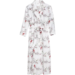 Vermont Country Store Women's Chenille Blossom Robe Blue