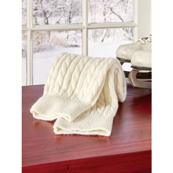 Vermont Country Store Women's Cozy Sweater-Knit Booties Gray 6 Vermont Country Store Women's Cozy Sweater-Knit Booties Gray - Image 4