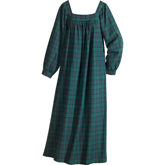 Lanz Of Salzburg Lanz Nantucket Rose 44 Inch Flannel Nightgown Periwinkle Blue 4 Lanz Of Salzburg Lanz Nantucket Rose 44 Inch Flannel Nightgown Periwinkle Blue - Image 2
