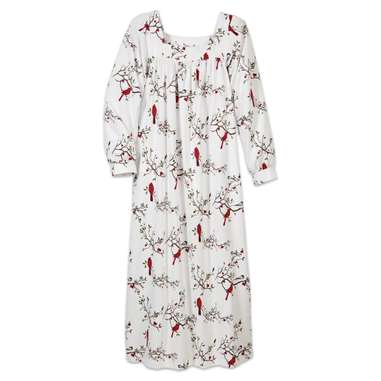 Lanz Of Salzburg Lanz Nantucket Rose 44 Inch Flannel Nightgown Periwinkle Blue 5 Lanz Of Salzburg Lanz Nantucket Rose 44 Inch Flannel Nightgown Periwinkle Blue - Image 3