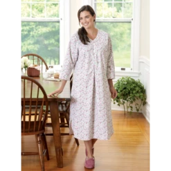 Vermont Country Store Women's Portuguese Cotton Flannel Nightshirt Pastel Plaid 21 Vermont Country Store Women's Portuguese Cotton Flannel Nightshirt Pastel Plaid -Cheap Nasty Store unnamed file 224