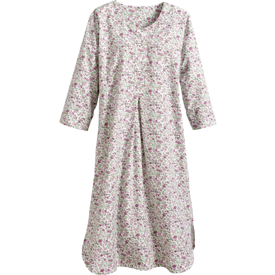 Vermont Country Store Women's Portuguese Cotton Flannel Nightshirt Pastel Plaid 13 Vermont Country Store Women's Portuguese Cotton Flannel Nightshirt Pastel Plaid - Image 11