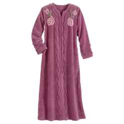 Vermont Country Store Women's Chenille Blossom Robe Blue 9 Vermont Country Store Women's Chenille Blossom Robe Blue -Cheap Nasty Store unnamed file 227