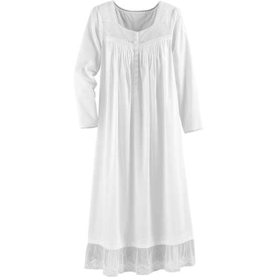Eileen West Gatsby Lace Nightgown White 4 Eileen West Gatsby Lace Nightgown White - Image 2