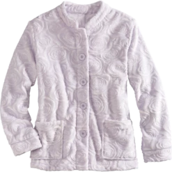 Vermont Country Store Women's Sculpted Rose Fleece Bed Jacket Periwinkle 7 Vermont Country Store Women's Sculpted Rose Fleece Bed Jacket Periwinkle -Cheap Nasty Store unnamed file 237