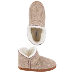 Vermont Country Store Women's Cozy Sweater-Knit Booties Gray