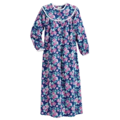 Lanz Of Salzburg Lanz Nantucket Rose 54 Inch Flannel Nightgown Mint -Cheap Nasty Store unnamed file 258
