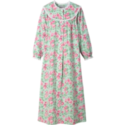 Lanz Of Salzburg Lanz Nantucket Rose 54 Inch Flannel Nightgown Mint -Cheap Nasty Store unnamed file 259