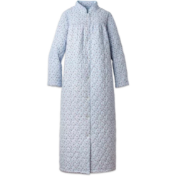 Vermont Country Store Women's Double-Quilted Long Flannel Robe Blue Floral -Cheap Nasty Store unnamed file 266