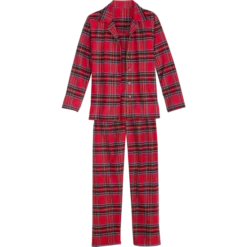 Vermont Country Store Women's 3-Piece Portuguese Flannel Pajama Set Black Watch Plaid -Cheap Nasty Store unnamed file 270