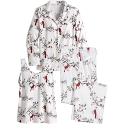 Vermont Country Store Women's 3-Piece Portuguese Flannel Pajama Set Black Watch Plaid -Cheap Nasty Store unnamed file 272