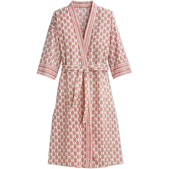 Vermont Country Store Women's Mini Rib Zip-Front Robe Blue 4 Vermont Country Store Women's Mini Rib Zip-Front Robe Blue - Image 2