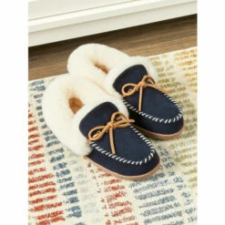 Vermont Country Store Women's Sheepskin Moccasins Navy 13 Vermont Country Store Women's Sheepskin Moccasins Navy -Cheap Nasty Store unnamed file 3