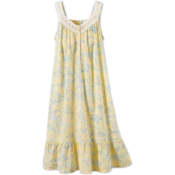 Ella Simone Floral Toile Cotton Lawn Nightgown Yellow -Cheap Nasty Store unnamed file 331