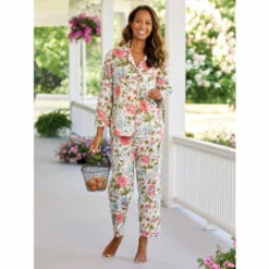 Cheap Nasty Store 25 Ella Simone English Rose Cotton Pajamas Pink Floral