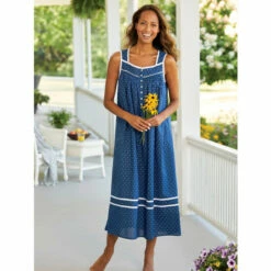 Eileen West Lavender Print Cotton/Modal Nightgown -Cheap Nasty Store unnamed file 370