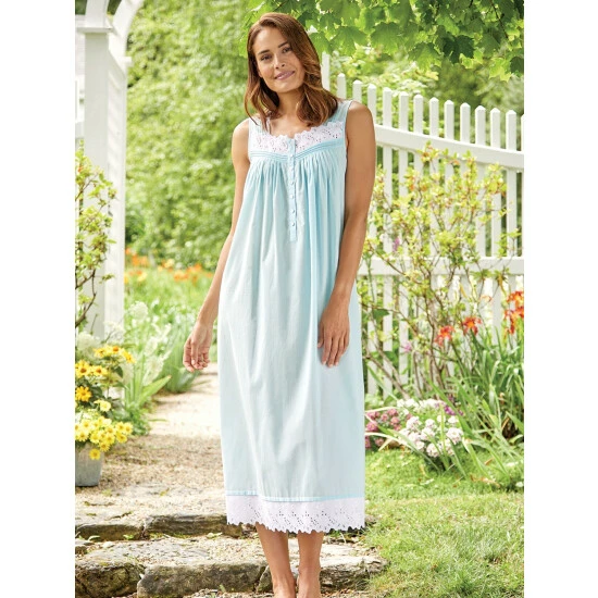 Eileen West Turquoise Sea Glass Nightgown 5 Eileen West Turquoise Sea Glass Nightgown - Image 3