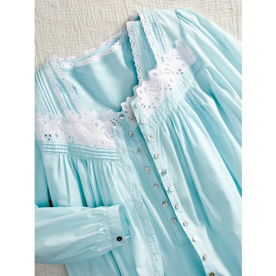 Lanz Of Salzburg Original Lanz Tyrolean Cotton Lawn Nightgown Pink 7 Lanz Of Salzburg Original Lanz Tyrolean Cotton Lawn Nightgown Pink - Image 5