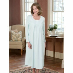 Vermont Country Store Sweet Dreams Long-Sleeve Nightgown Pink