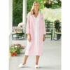 Vermont Country Store Women's Zip-Front Seersucker Robe Aqua Stripe