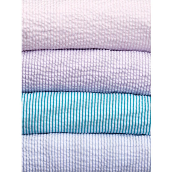 Vermont Country Store Women's Lightweight Seersucker Short-Sleeve Pajamas Yellow 7 Vermont Country Store Women's Lightweight Seersucker Short-Sleeve Pajamas Yellow - Image 5