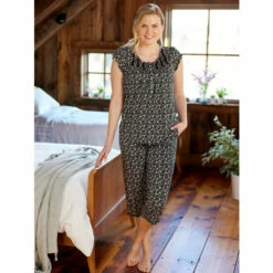 Eileen West Midnight Blossoms Modal Capri Pajamas Black Floral 10 Eileen West Midnight Blossoms Modal Capri Pajamas Black Floral -Cheap Nasty Store unnamed file 421