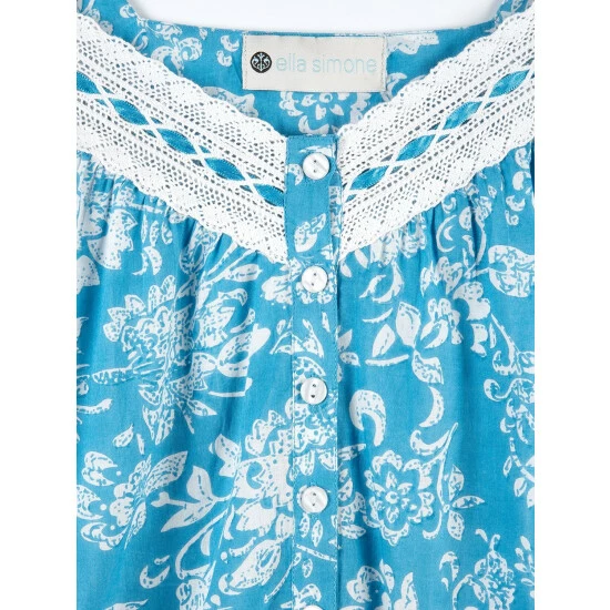 Lanz Of Salzburg Lanz White Doves Flannel Pajamas Blue 5 Lanz Of Salzburg Lanz White Doves Flannel Pajamas Blue - Image 3