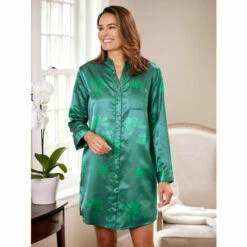 Vermont Country Store Women's Brushed-Back-Satin Orchid Nightshirt Navy 11 Vermont Country Store Women's Brushed-Back-Satin Orchid Nightshirt Navy -Cheap Nasty Store unnamed file 477