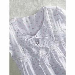 Vermont Country Store Women's Portuguese Cotton Percale Wrap Robe Light Blue -Cheap Nasty Store unnamed file 494