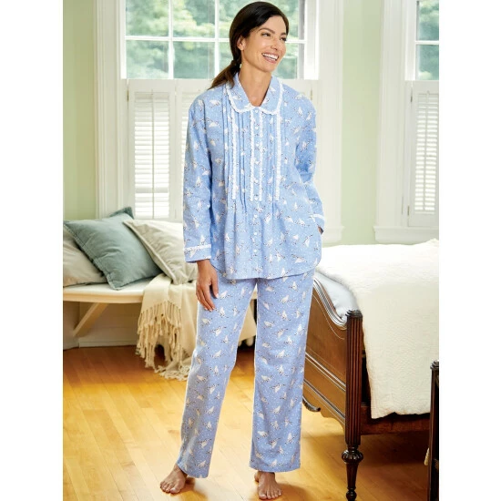 Ella Simone Misty Dreams Cotton/Modal Pajamas Blue Floral 3 Ella Simone Misty Dreams Cotton/Modal Pajamas Blue Floral