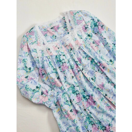 Eileen West Vintage Floral Cotton Lawn Robe Multi-floral 7 Eileen West Vintage Floral Cotton Lawn Robe Multi-floral - Image 5