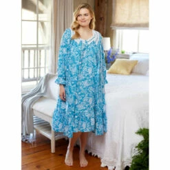 Ella Simone Paisley Garden Cotton Lawn Robe Blue Floral 10 Ella Simone Paisley Garden Cotton Lawn Robe Blue Floral -Cheap Nasty Store unnamed file 533