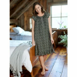 Eileen West Midnight Blossoms Modal Nightgown Black -Cheap Nasty Store unnamed file 536