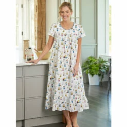 Cheap Nasty Store 27 Women's Classic Peanuts Cotton Nightgown White