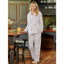 Lanz Of Salzburg Lanz Cardinal Stretch Velour Pajamas White -Cheap Nasty Store unnamed file 544