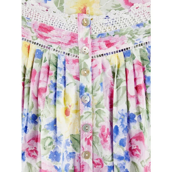 Eileen West Garden Bouquet Cotton Lawn Robe Pink Floral 5 Eileen West Garden Bouquet Cotton Lawn Robe Pink Floral - Image 3