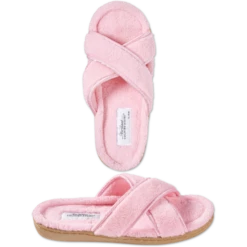 Vermont Country Store Women's Cross-Strap Terry Slide Slippers Pink 21 Vermont Country Store Women's Cross-Strap Terry Slide Slippers Pink -Cheap Nasty Store unnamed file 59