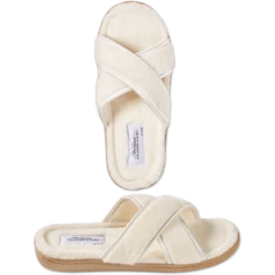 Vermont Country Store Women's Beautiful Blossoms Adjustable Leather Sandals Blue