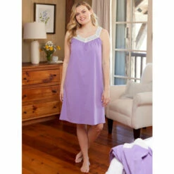 Ella Simone Point De Venise Lace Chemise Lavender