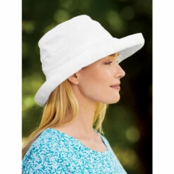 Vermont Country Store Women's Big-Brim Cotton Canvas Hat Azure 12 Vermont Country Store Women's Big-Brim Cotton Canvas Hat Azure -Cheap Nasty Store unnamed file 635
